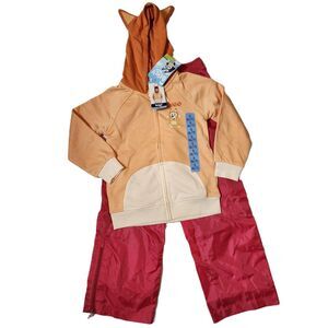 Girls Bluey Bingo Full-Zip Hoodie & Lined Athletic Pants – Size Small